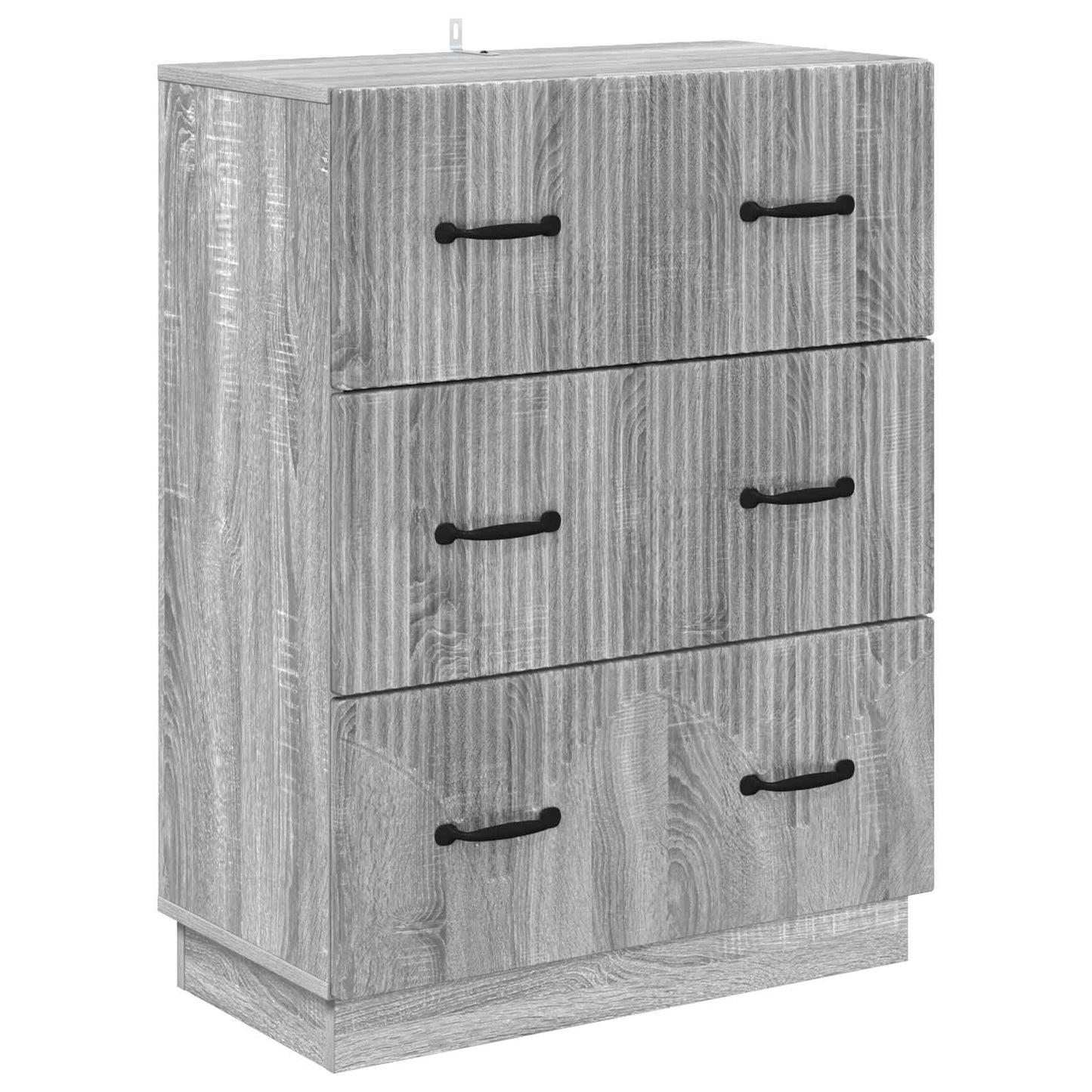 Drawer Cabinet Grey Sonoma 66 x 34.5 x 87 cm Engineered Wood