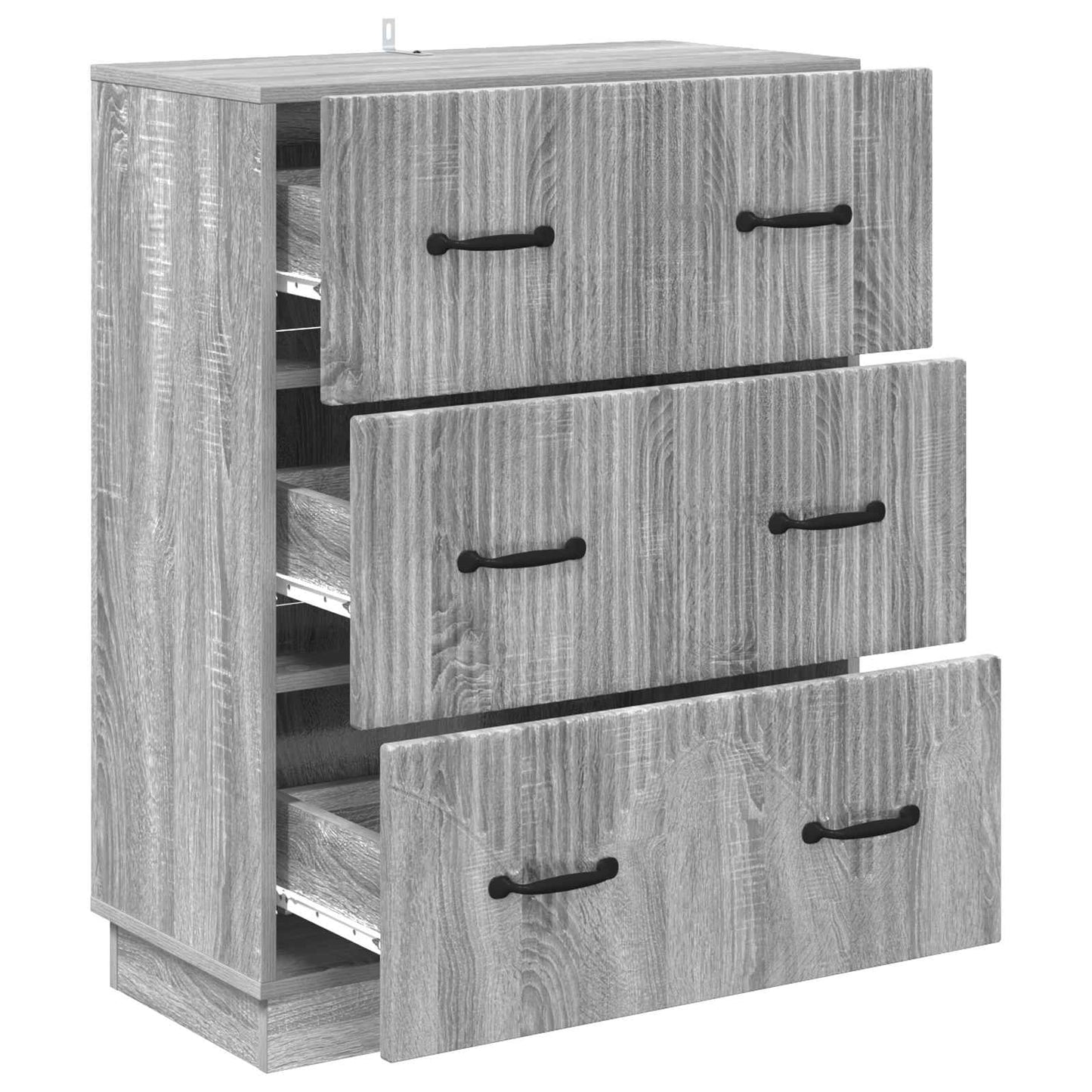 Drawer Cabinet Grey Sonoma 66 x 34.5 x 87 cm Engineered Wood