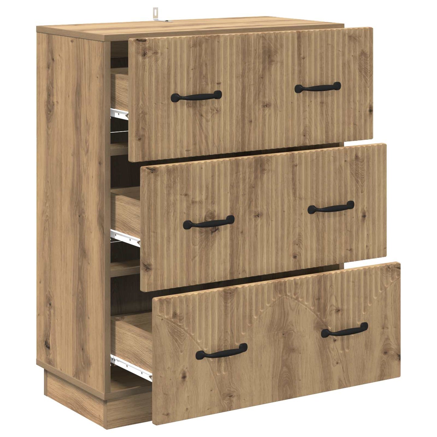 Drawer Cabinet Artisan Oak 66 x 34.5 x 87 cm Engineered Wood