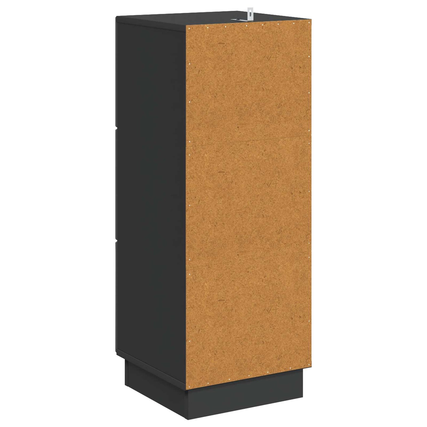 Drawer Cabinet Black 33 x 34.5 x 87 cm Engineered Wood