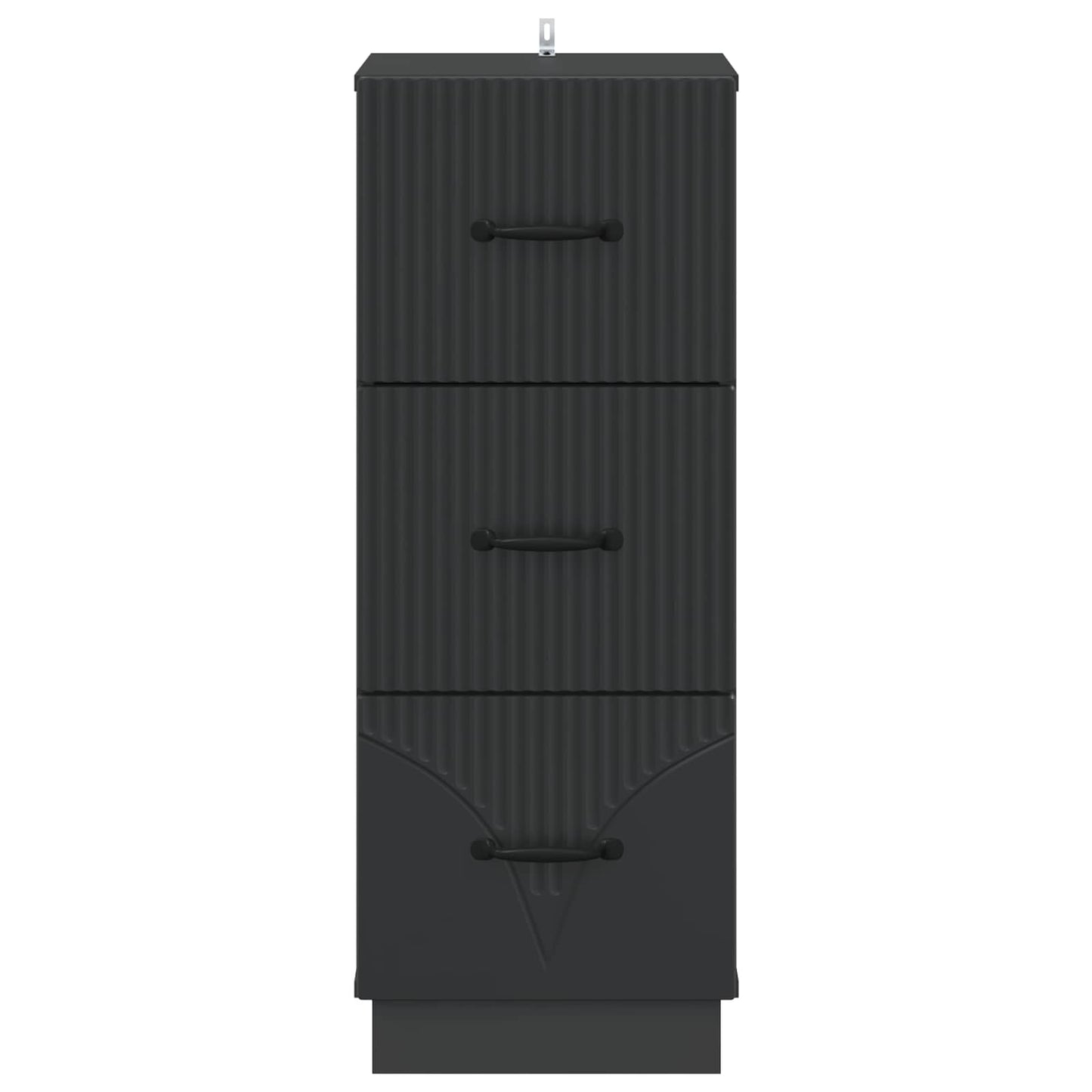 Drawer Cabinet Black 33 x 34.5 x 87 cm Engineered Wood