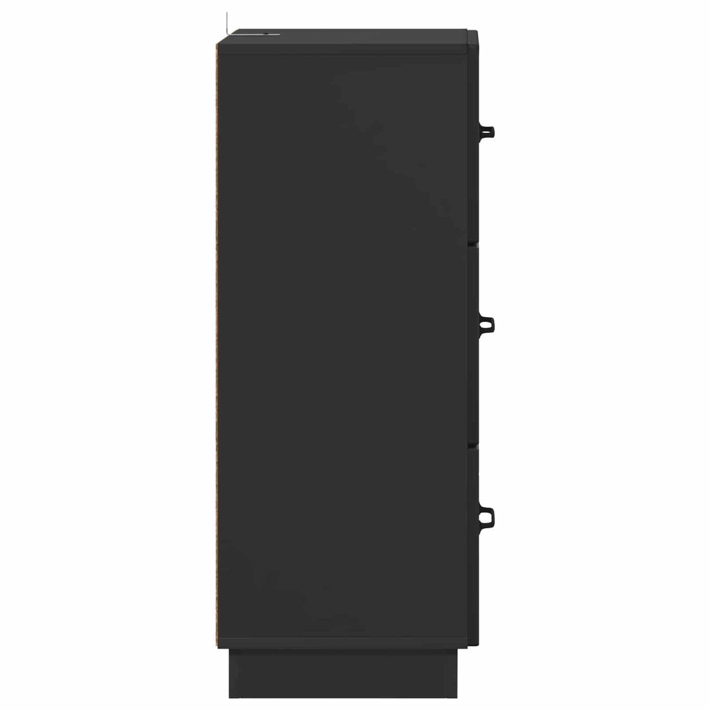 Drawer Cabinet Black 33 x 34.5 x 87 cm Engineered Wood