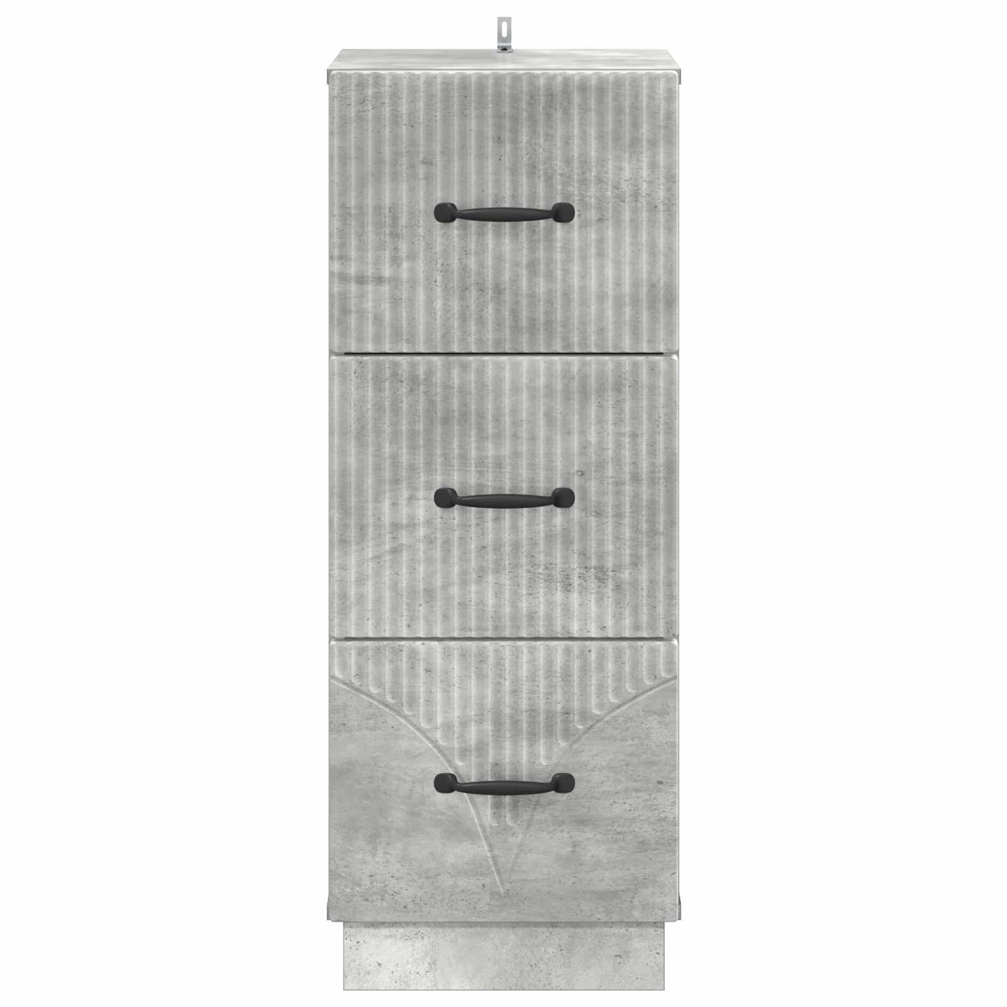 Drawer Cabinet Concrete Grey 33 x 34.5 x 87 cm Engineered Wood