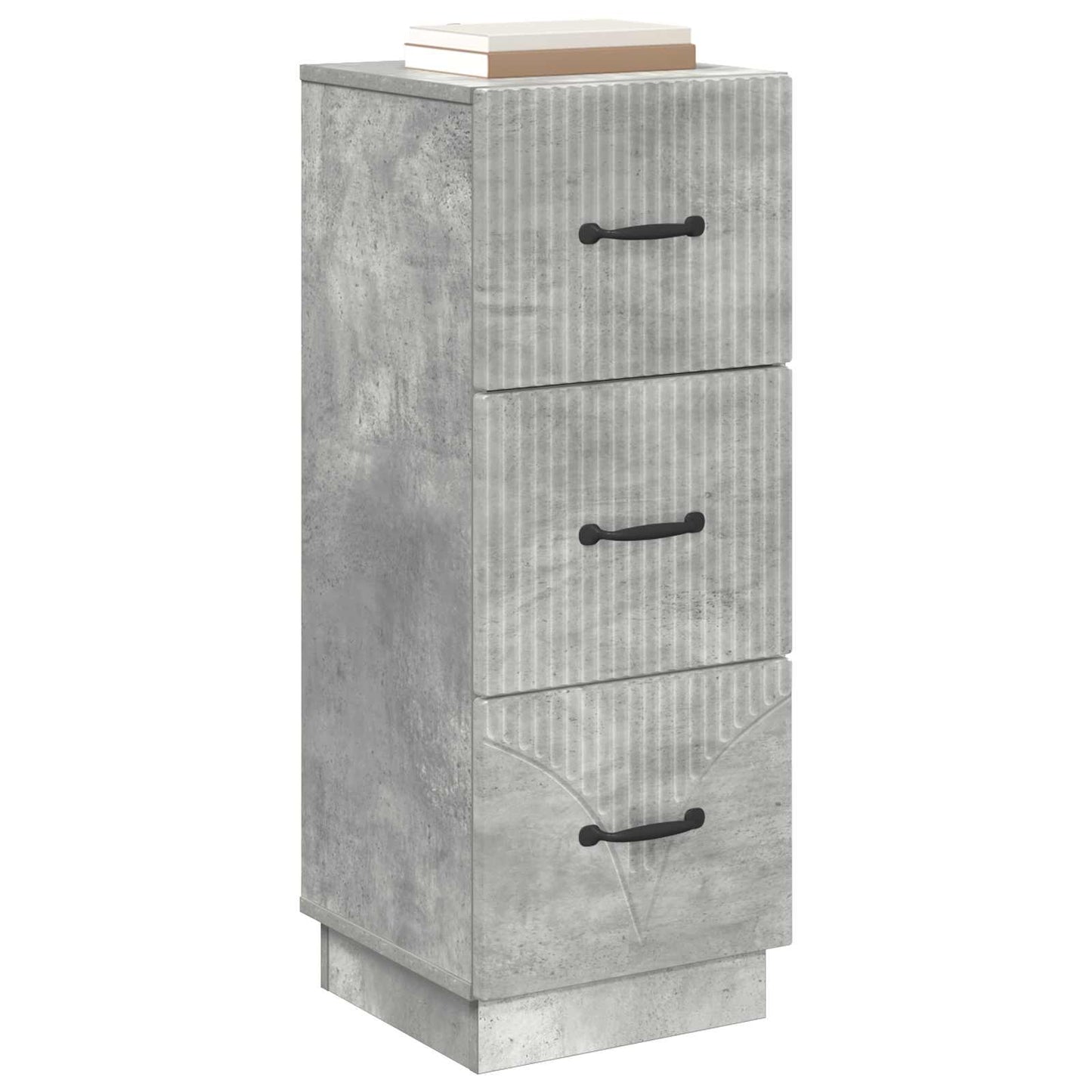 Drawer Cabinet Concrete Grey 33 x 34.5 x 87 cm Engineered Wood