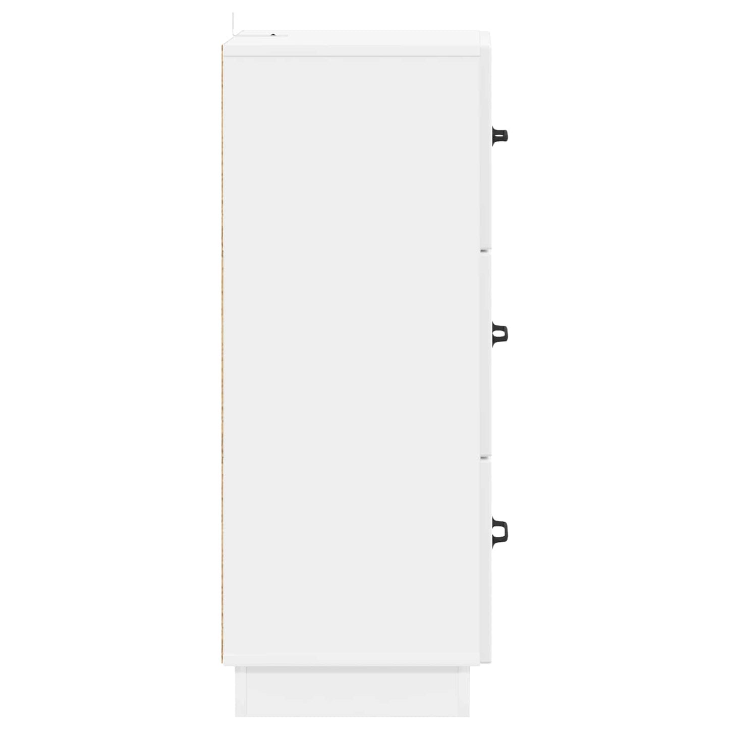 Drawer Cabinet High Gloss White 33 x 34.5 x 87 cm