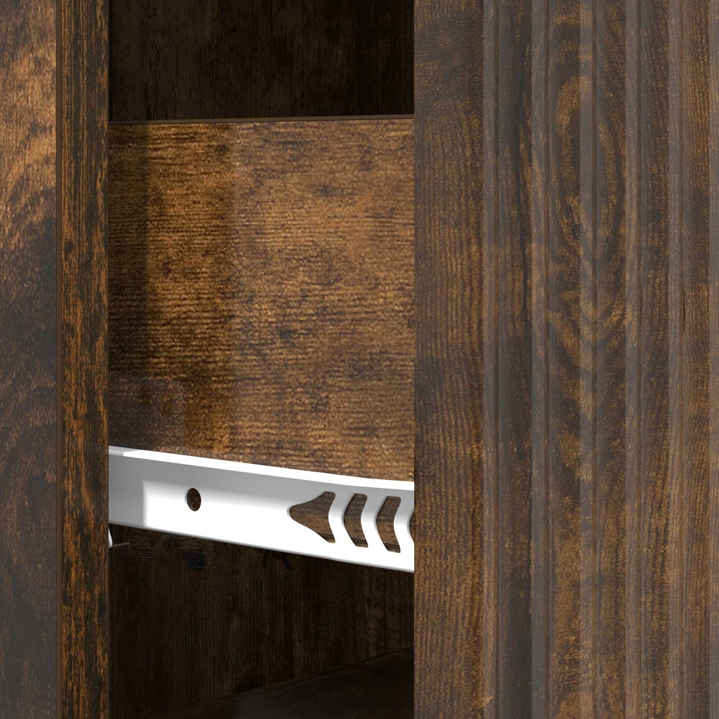 Drawer Cabinet Smoked Oak 33 x 34.5 x 87 cm Engineered Wood