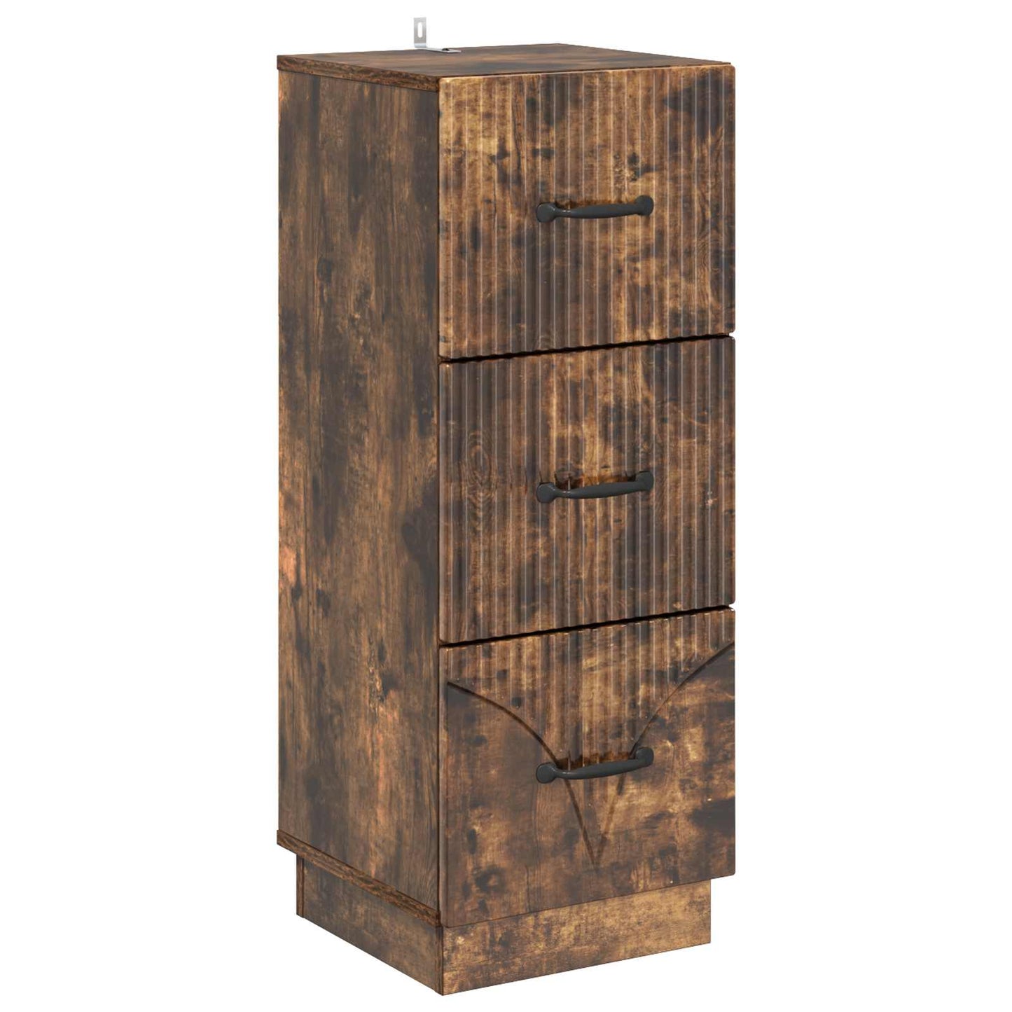 Drawer Cabinet Smoked Oak 33 x 34.5 x 87 cm Engineered Wood