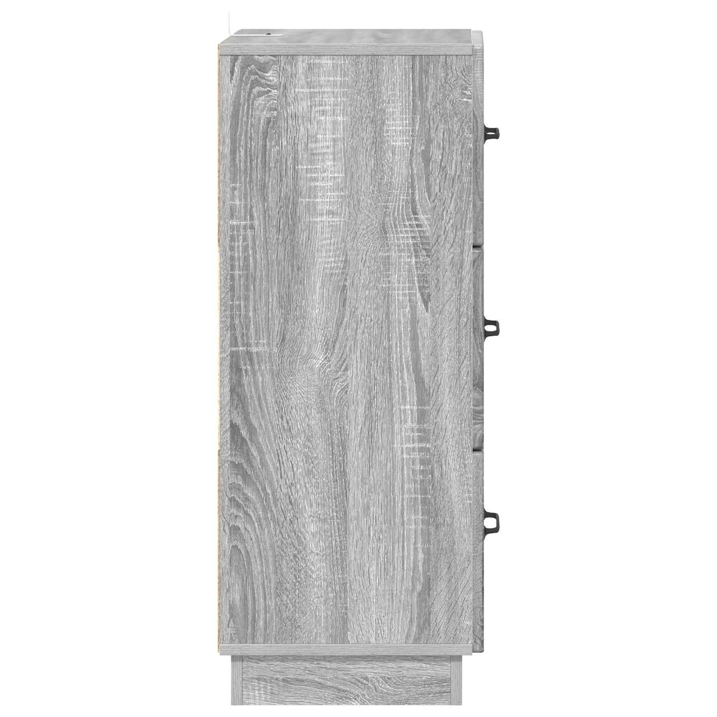 Drawer Cabinet Grey Sonoma 33 x 34.5 x 87 cm Engineered Wood