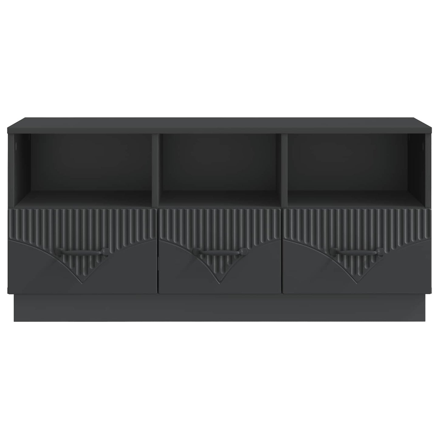 TV Cabinet with Drawer Black 102 x 34.5 x 47 cm Engineered Wood