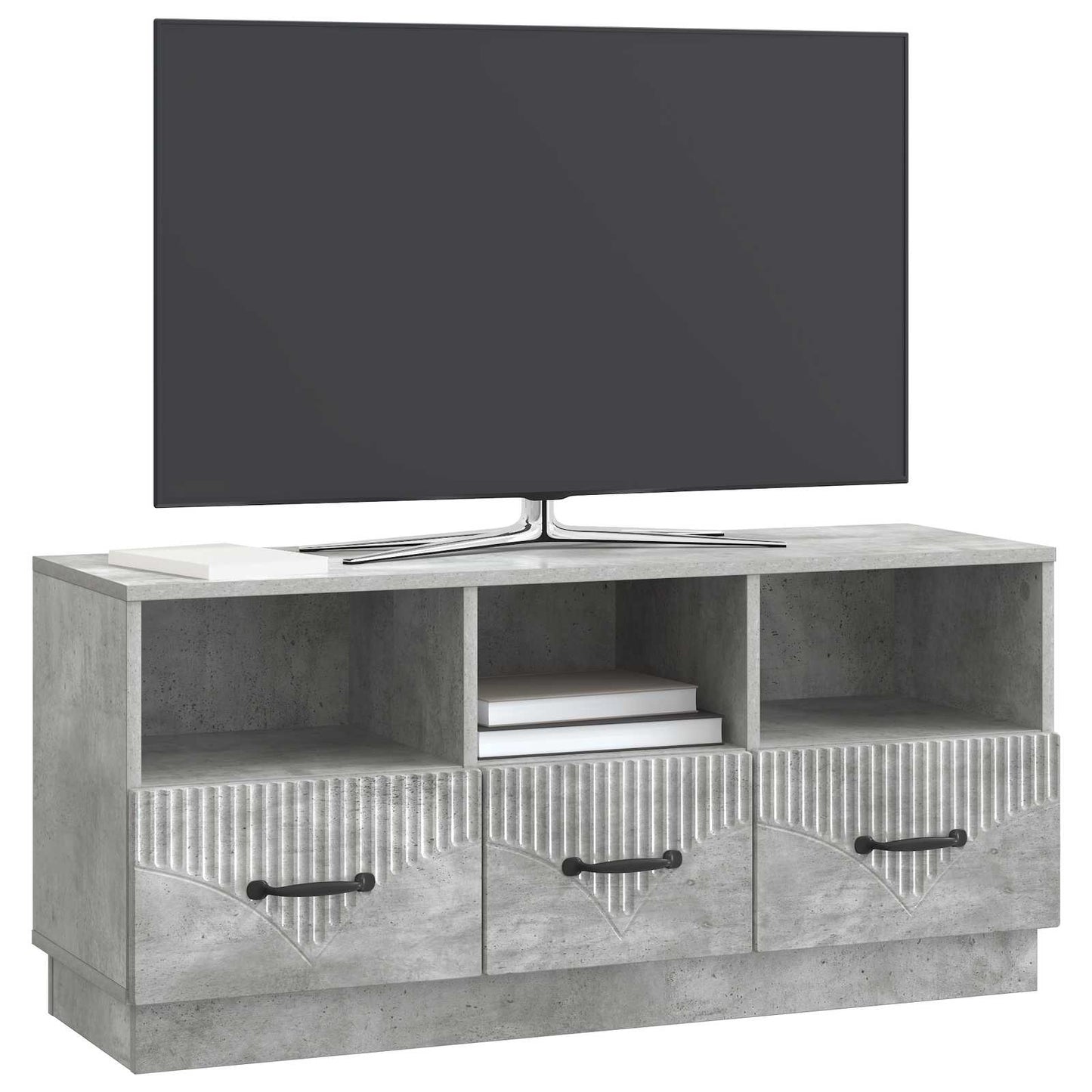 TV Cabinet Concrete Grey 102 x 34.5 x 47 cm Engineered Wood