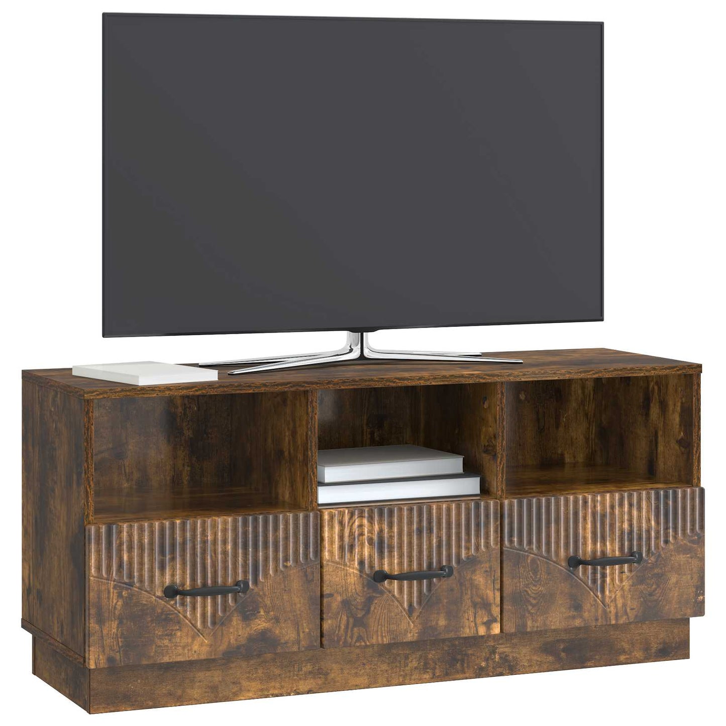 TV Cabinet Smoked Oak 102 x 34.5 x 47 cm Engineered Wood