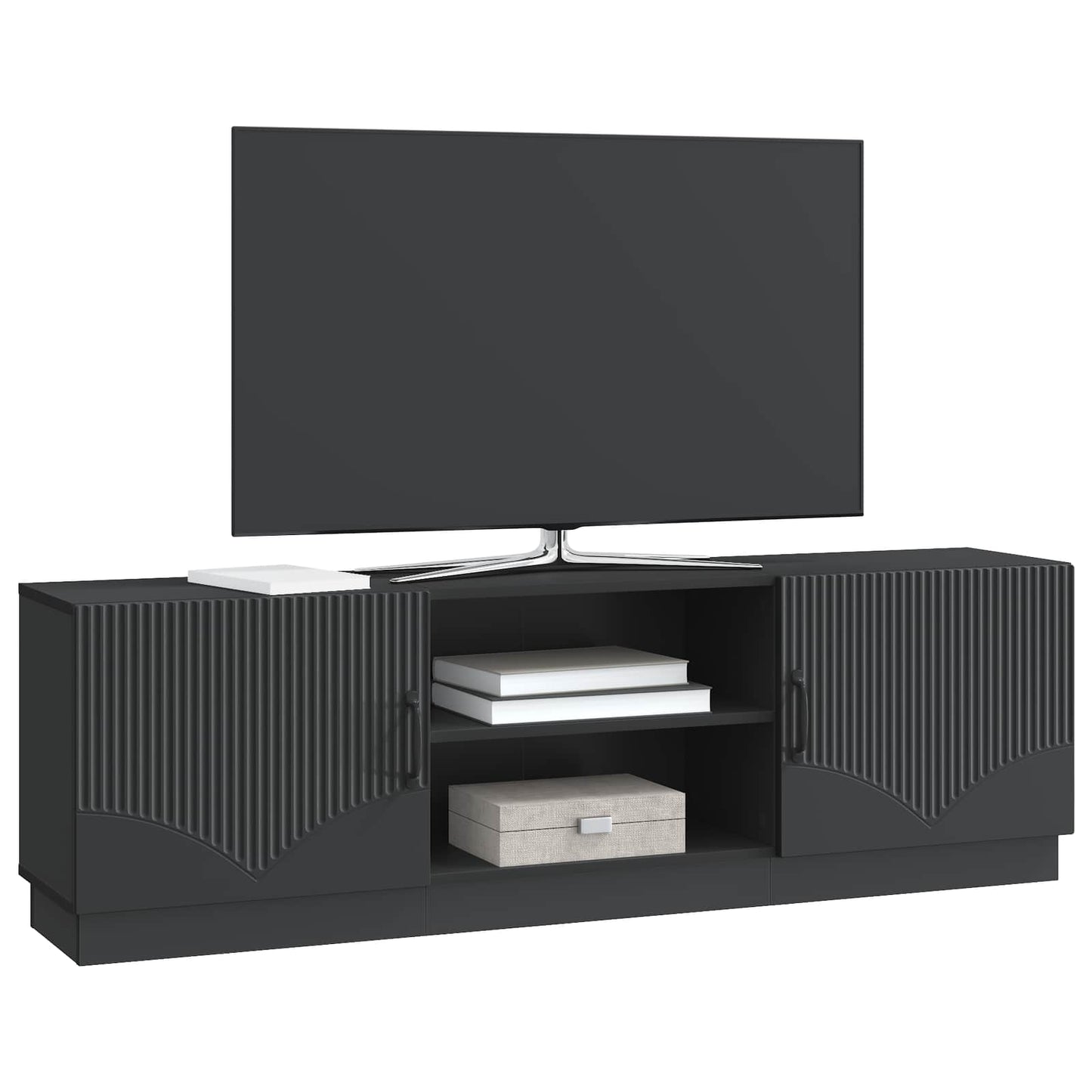 TV Cabinet Black 150 x 31 x 47 cm Engineered Wood