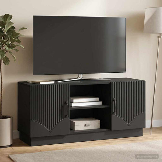 TV Cabinet 102 x 34.5 x 47 cm Black Engineered Wood
