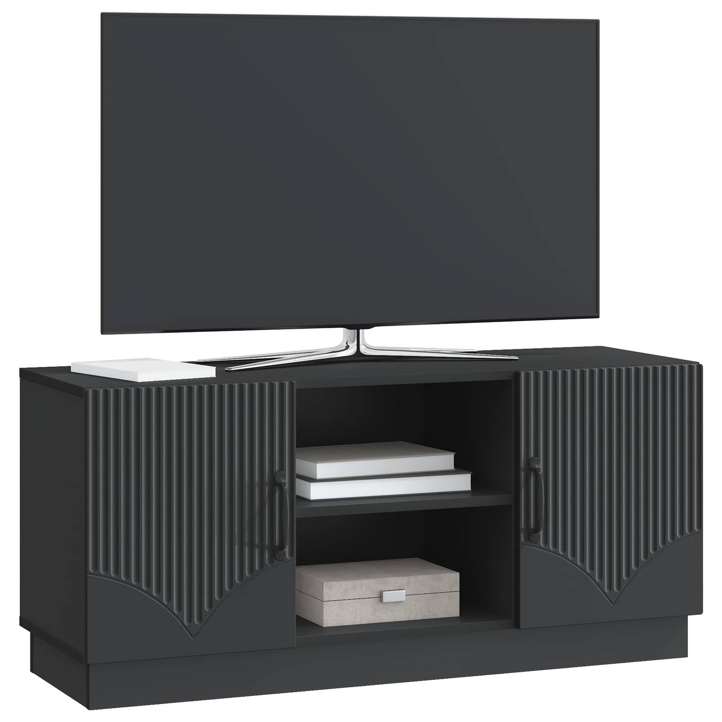 TV Cabinet Black 102 x 34.5 x 47 cm Engineered Wood