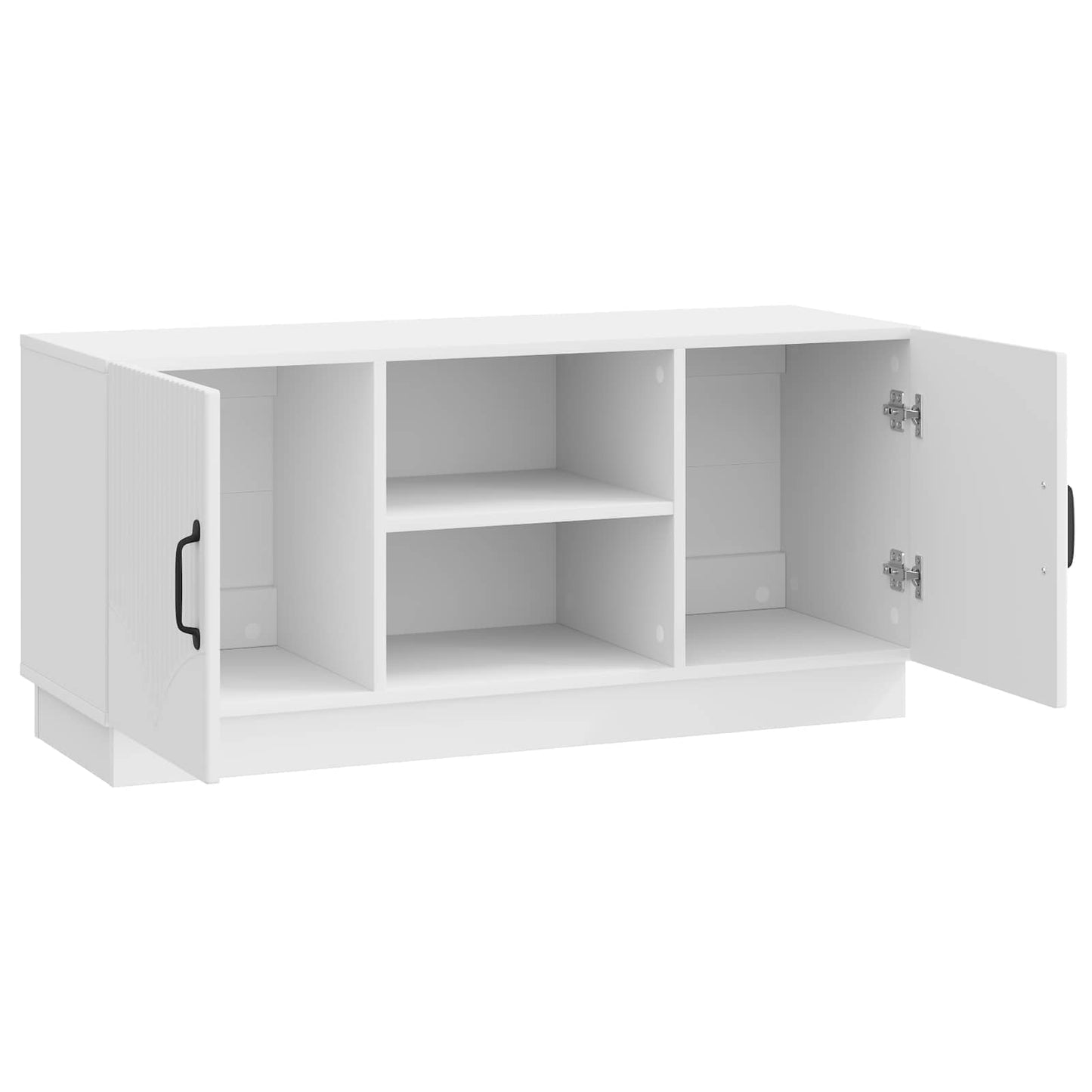TV Cabinet High Gloss White 102 x 34.5 x 47 cm Engineered Wood