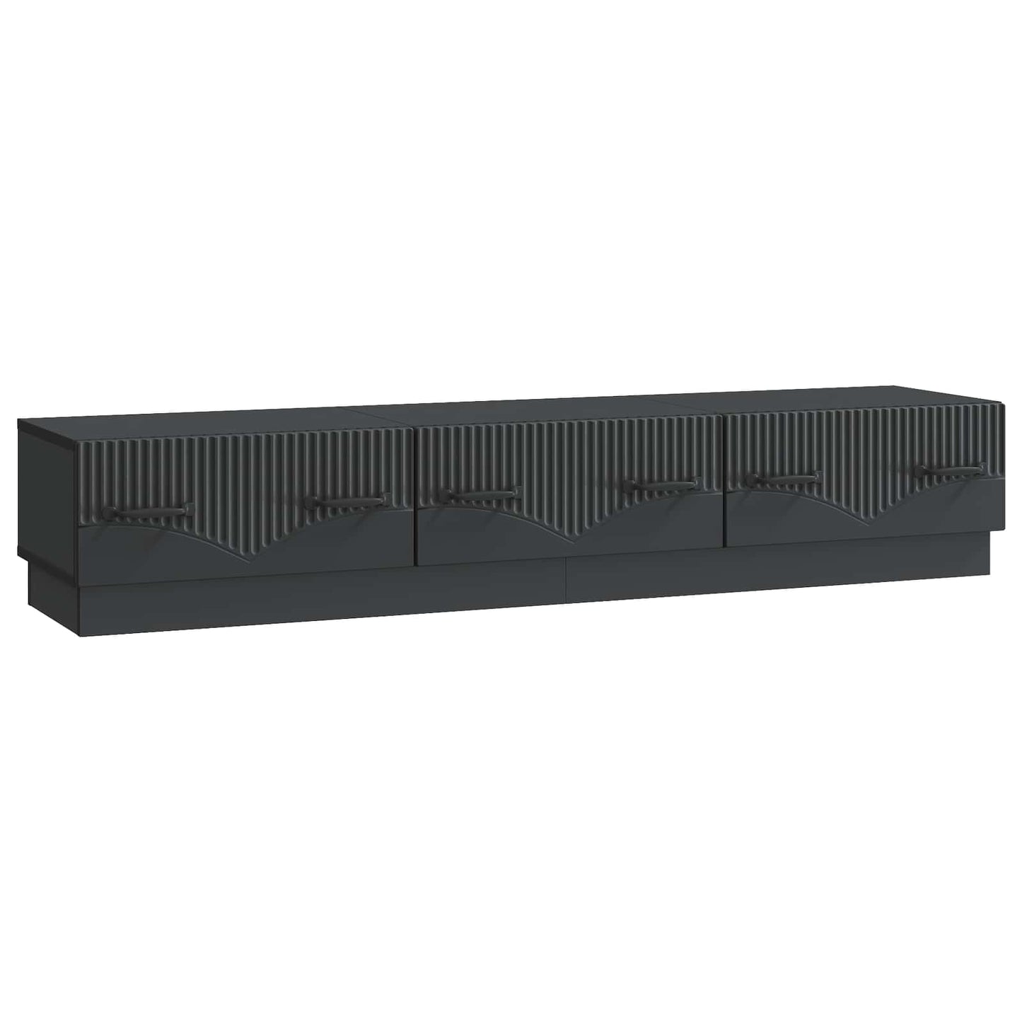 TV Cabinet with Drawer Black 147 x 34.5 x 27 cm Engineered Wood