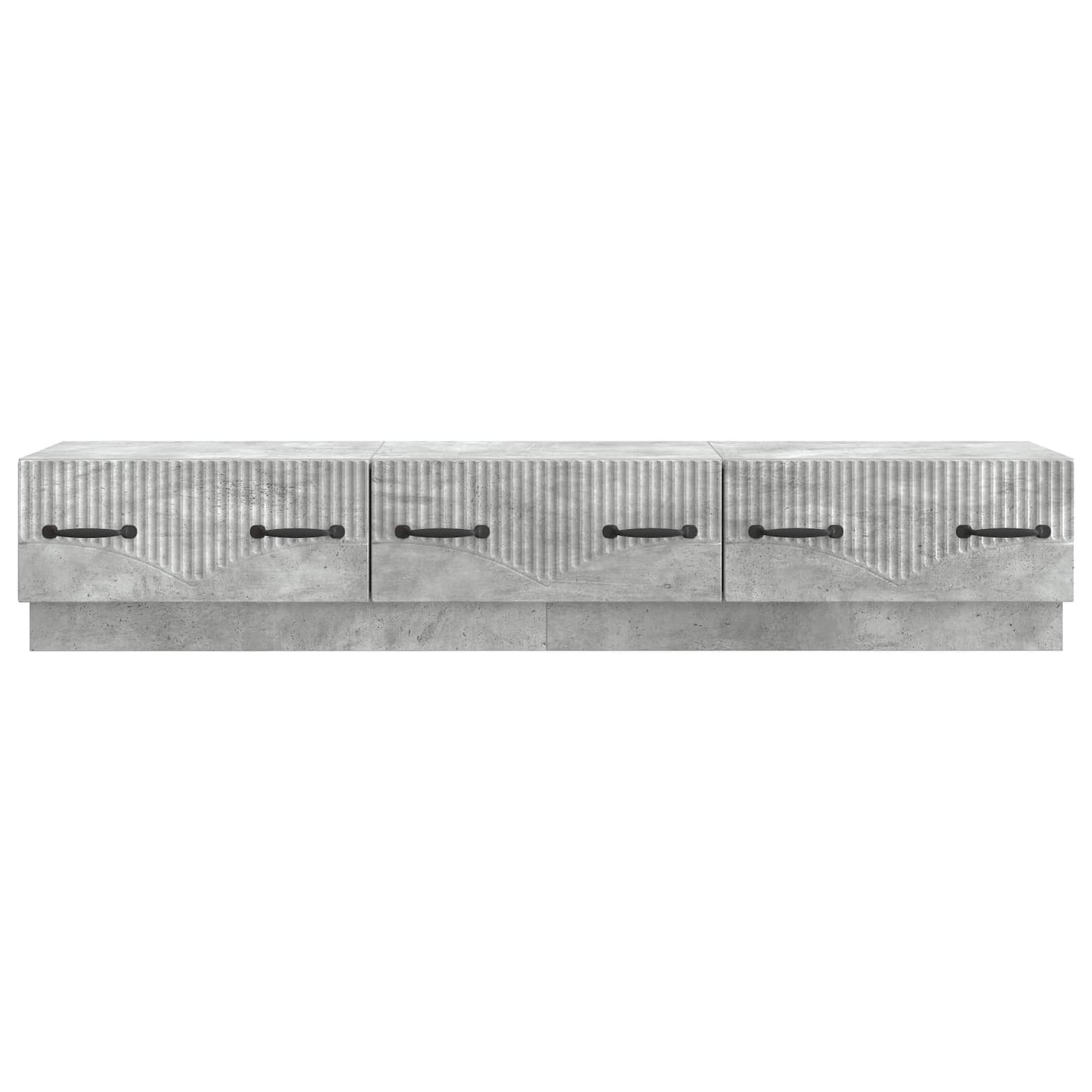 TV Cabinet Concrete Grey 147 x 34.5 x 27 cm Engineered Wood
