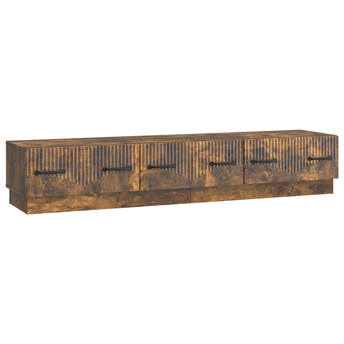 TV Cabinet Smoked Oak 147 x 34.5 x 27 cm Engineered Wood