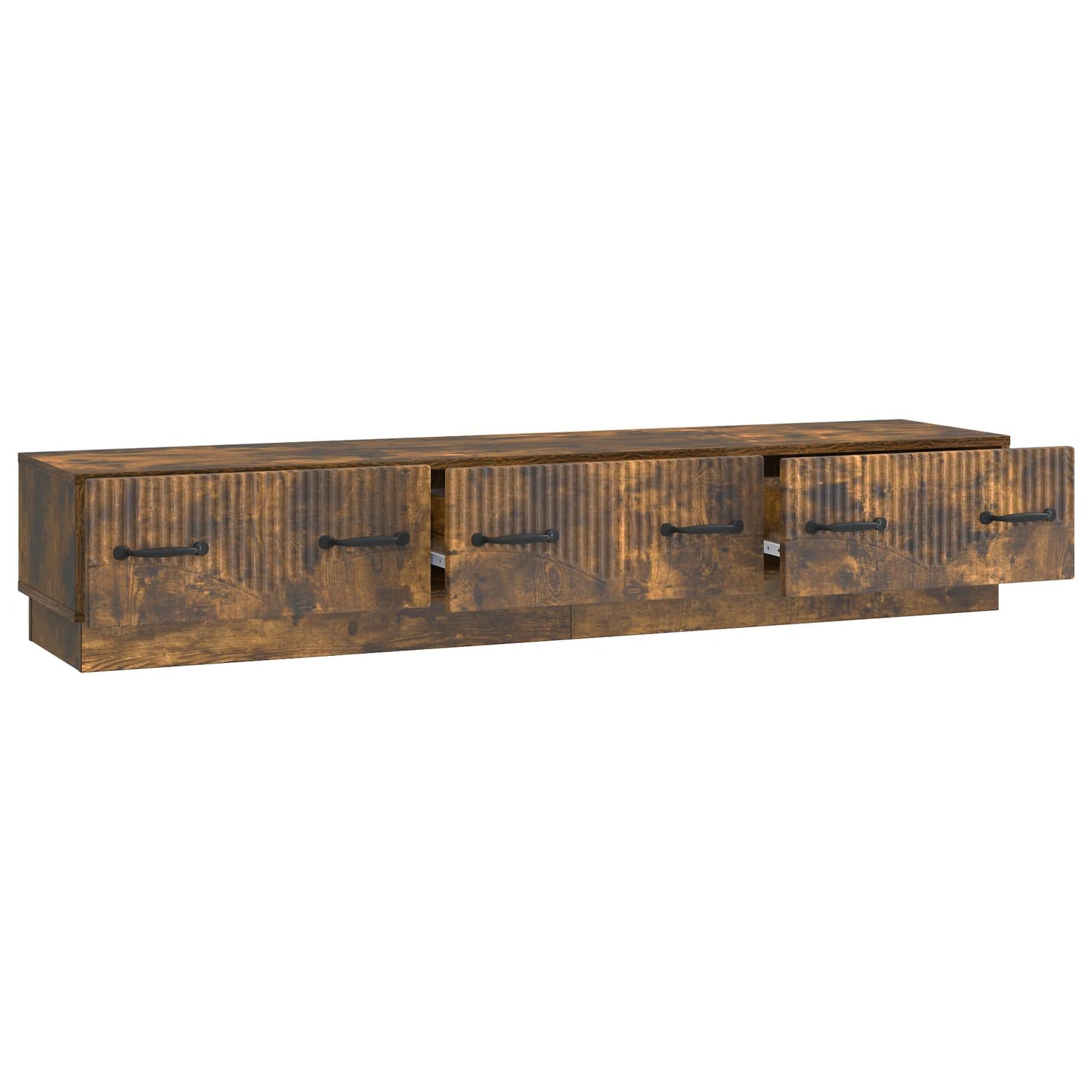 TV Cabinet Smoked Oak 147 x 34.5 x 27 cm Engineered Wood