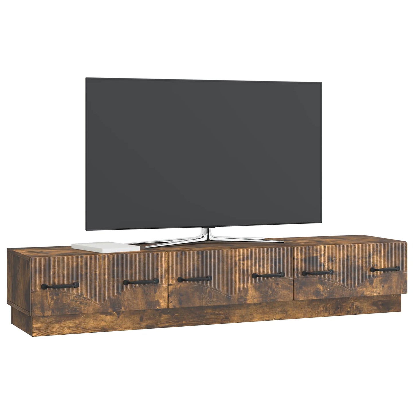 TV Cabinet Smoked Oak 147 x 34.5 x 27 cm Engineered Wood