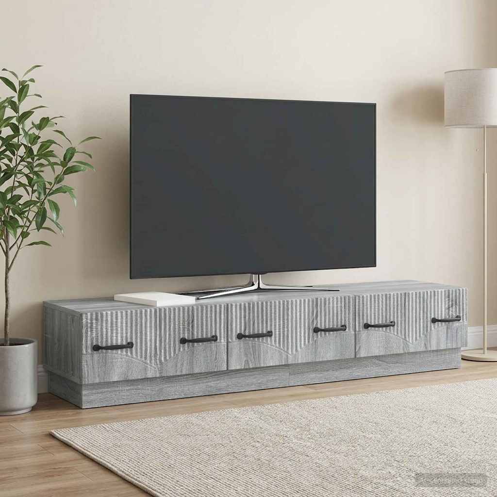TV Cabinet Grey Sonoma 147 x 34.5 x 27 cm Engineered Wood