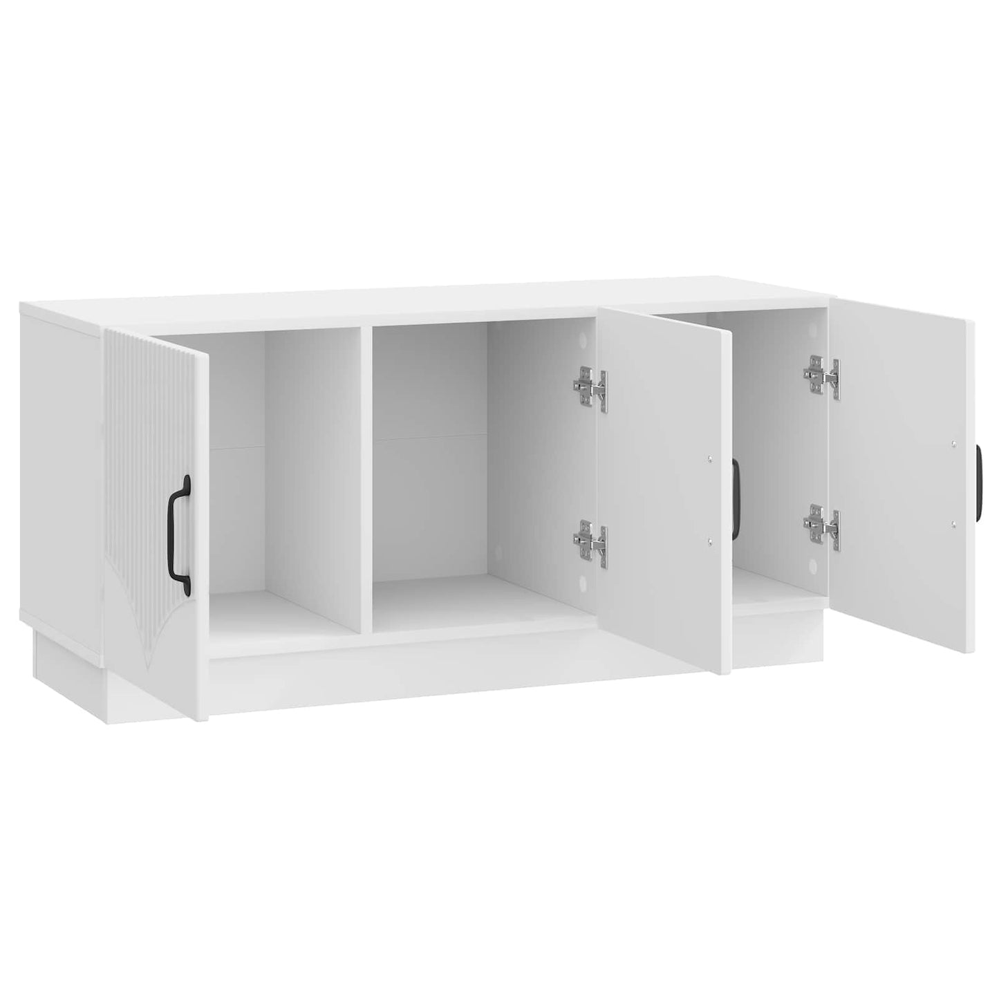 TV Cabinet High Gloss White 99 x 34.5 x 47 cm Engineered Wood