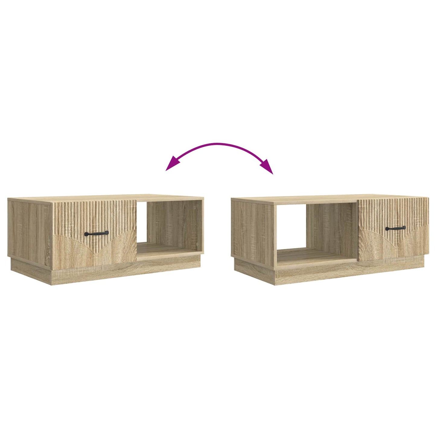 Coffee Table Sonoma Oak 90 x 50 x 37 cm Engineered Wood
