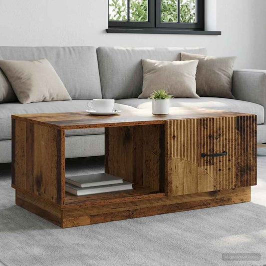 Coffee Table Old Wood 90 x 50 x 37 cm Engineered Wood