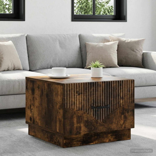 Coffee Table Smoked Oak 49 x 50 x 37 cm Engineered Wood