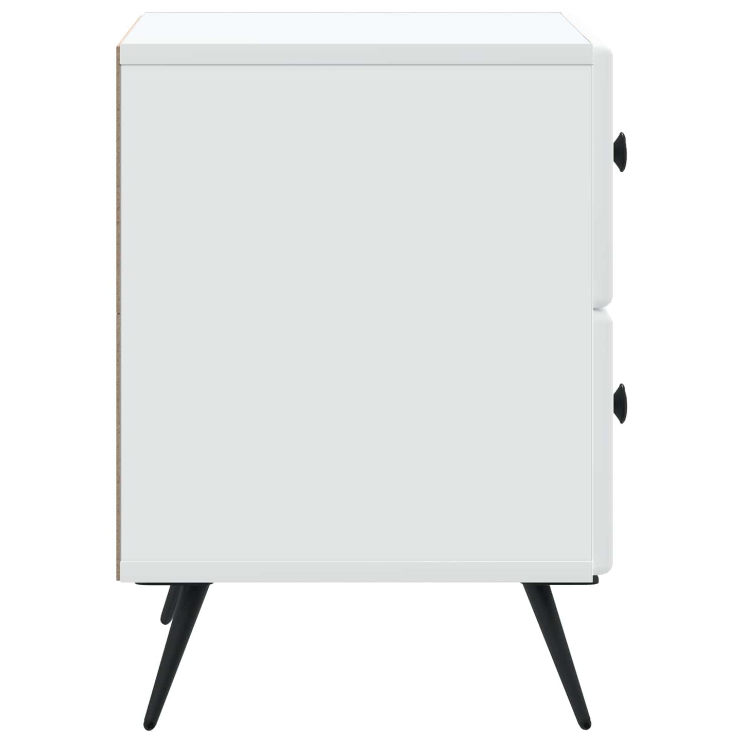 Bedside Cabinet White 43 x 34.5 x 47.5 cm Engineered Wood
