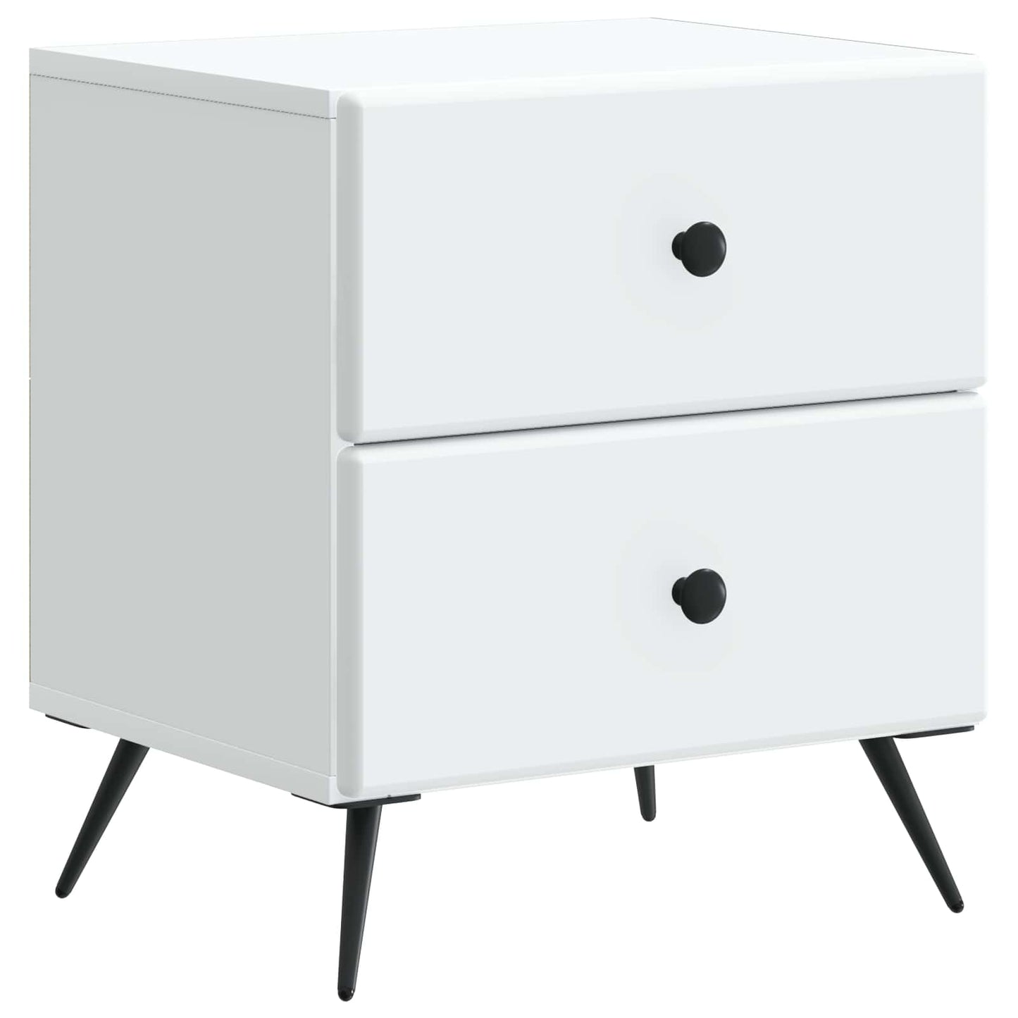 Bedside Cabinet 2 pcs White 43 x 34.5 x 47.5 cm Engineered Wood