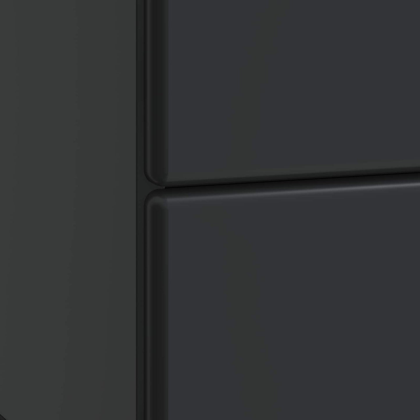 Bedside Cabinet Black 43 x 34.5 x 47.5 cm Engineered Wood