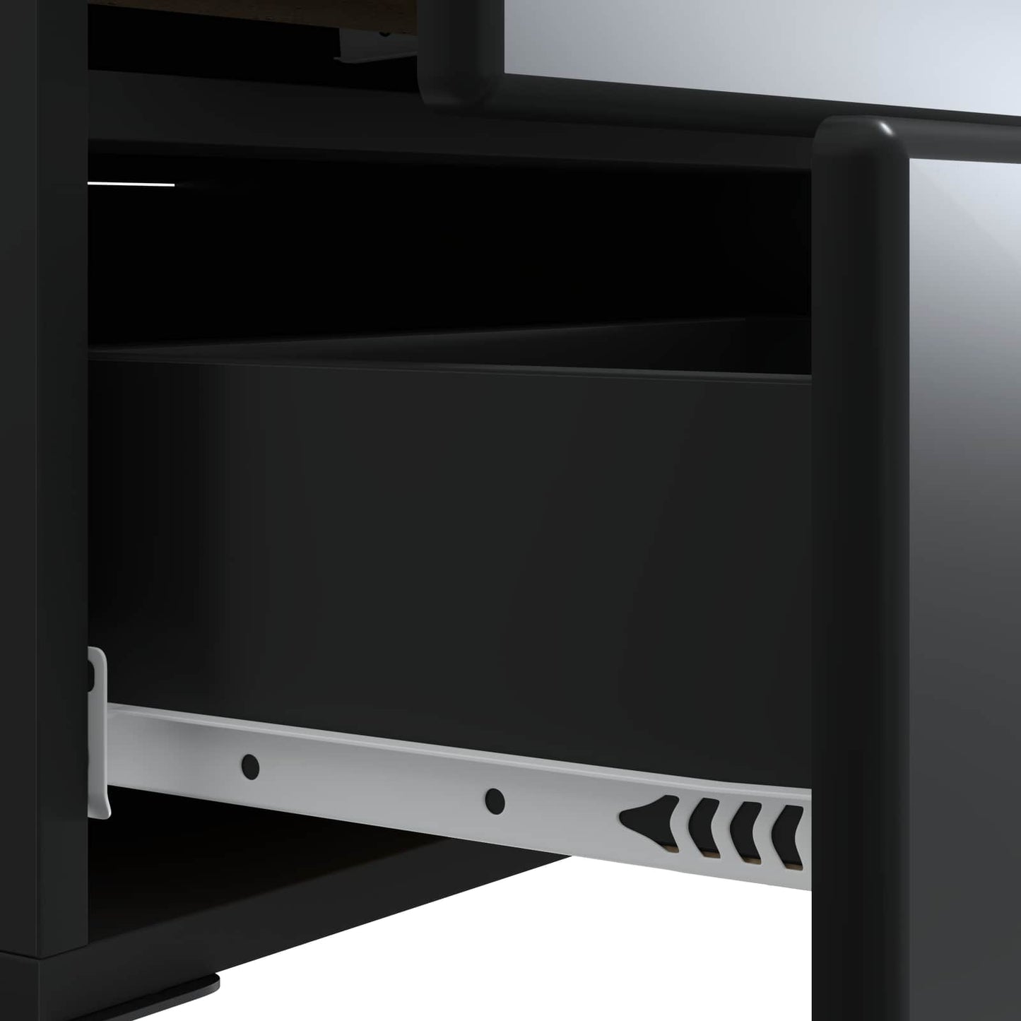 Bedside Cabinet Black 43 x 34.5 x 47.5 cm Engineered Wood