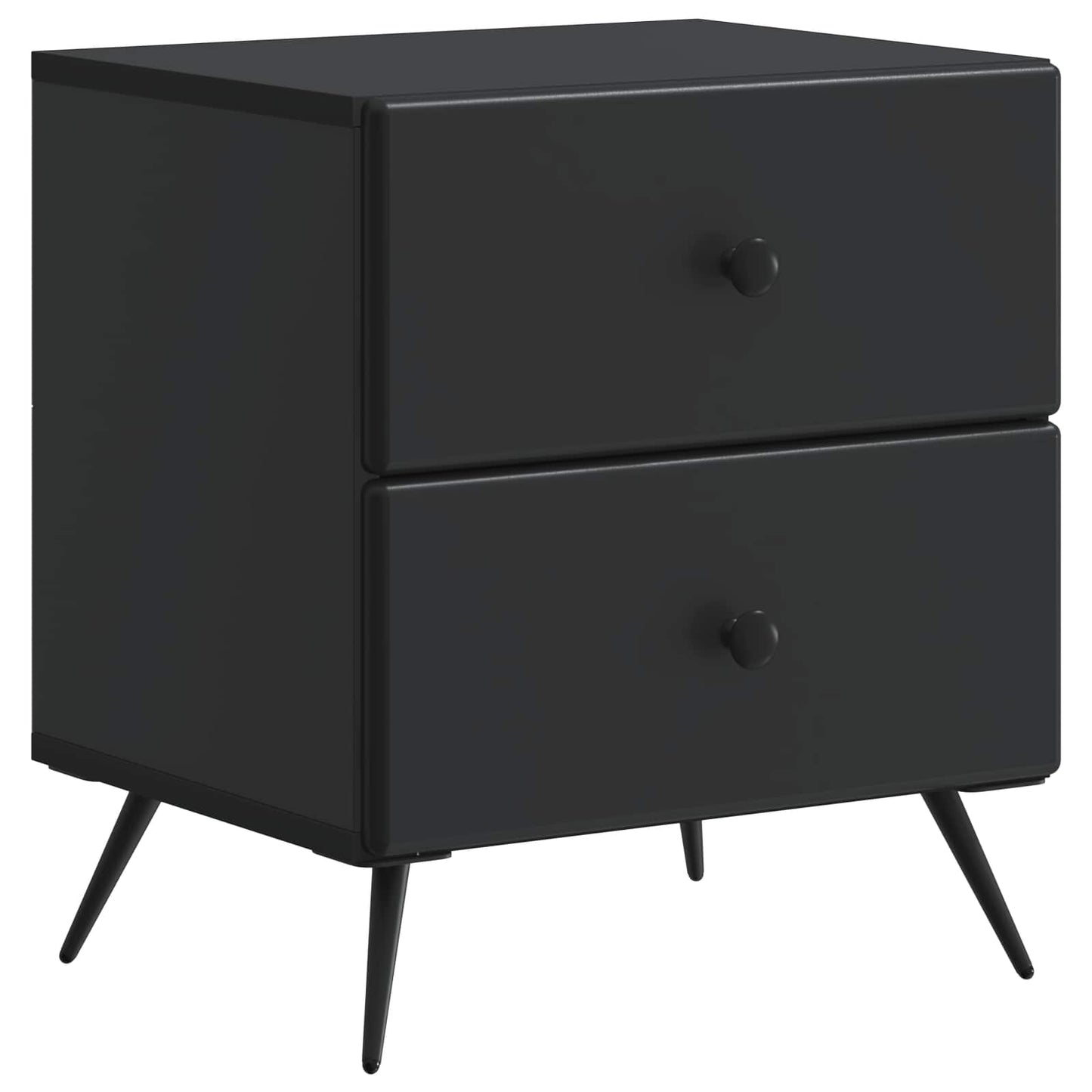 Bedside Cabinet Black 43 x 34.5 x 47.5 cm Engineered Wood
