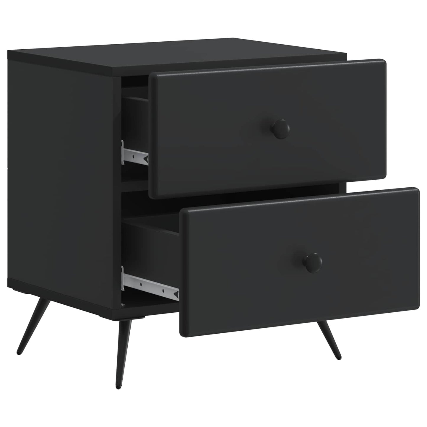 Bedside Cabinet Black 43 x 34.5 x 47.5 cm Engineered Wood