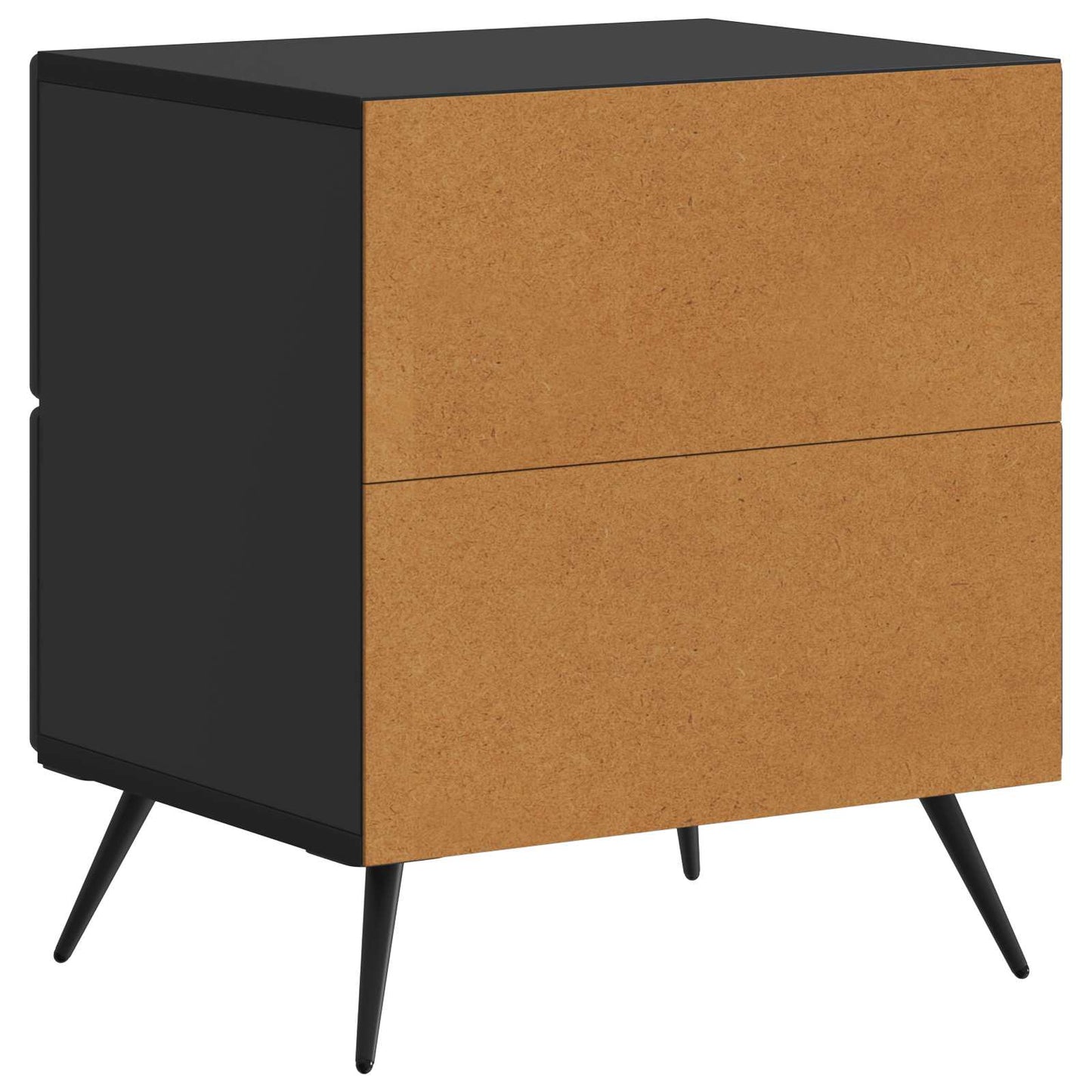 Bedside Cabinet Black 43 x 34.5 x 47.5 cm Engineered Wood
