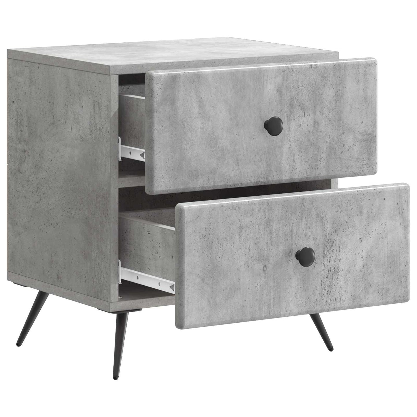 Bedside Cabinet 2 pcs Concrete Grey 43 x 34.5 x 47.5 cm