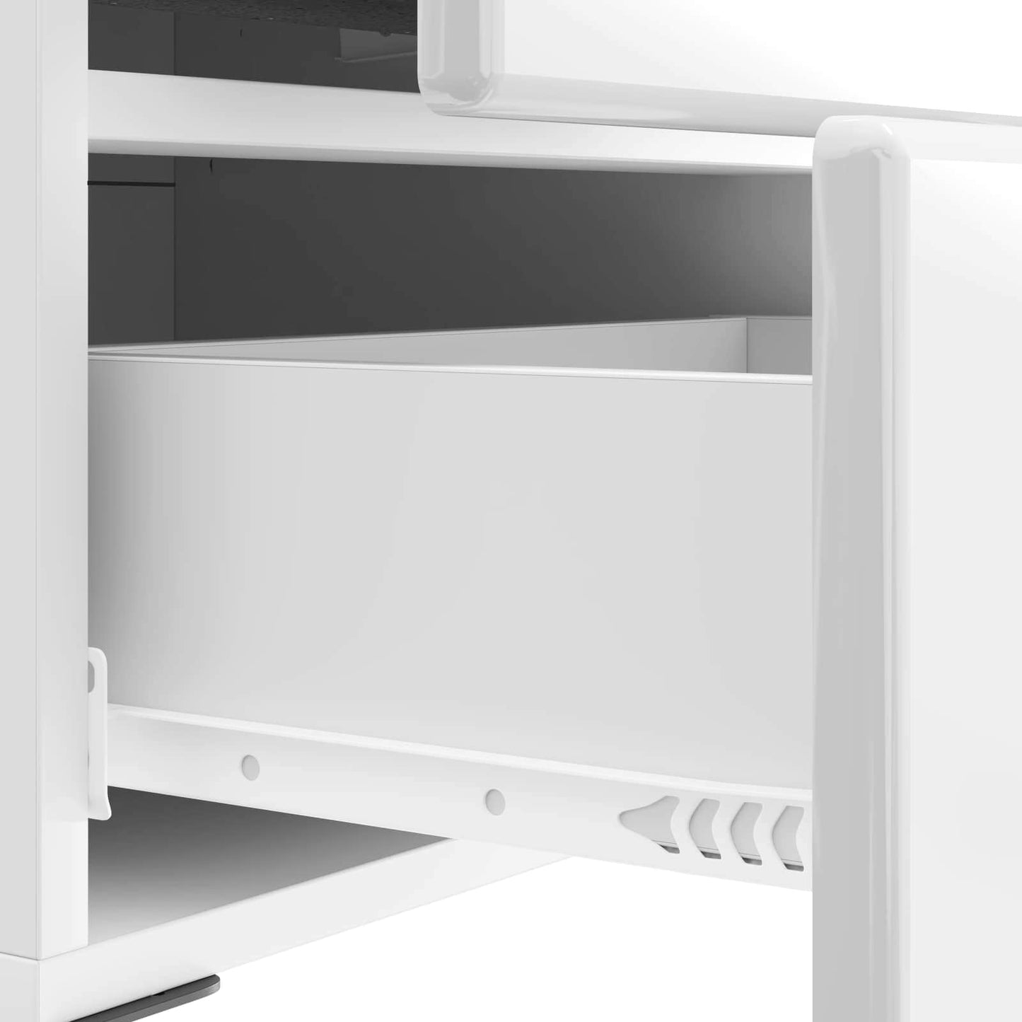 Bedside Cabinet High Gloss White 43 x 34.5 x 47.5 cm