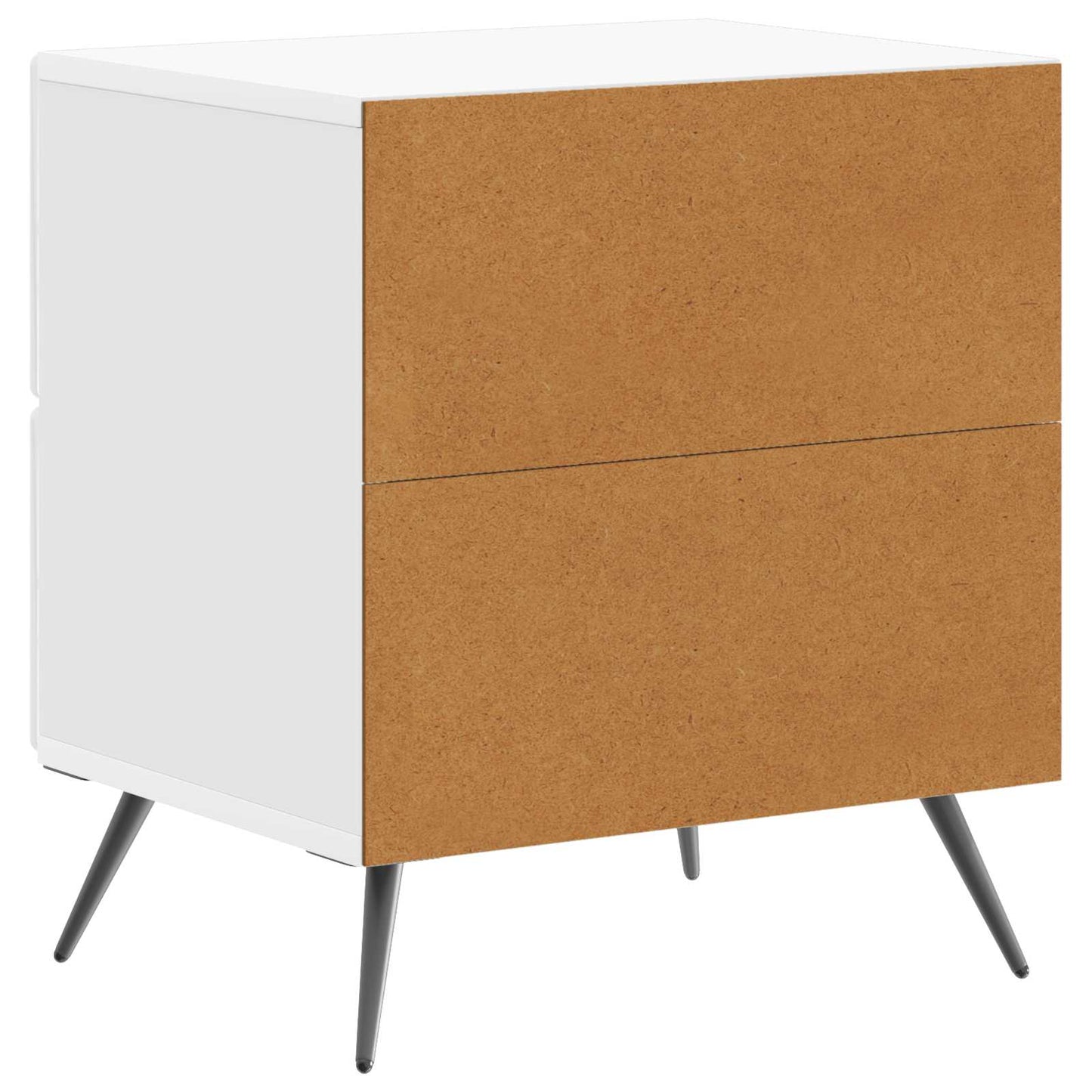 Bedside Cabinet High Gloss White 43 x 34.5 x 47.5 cm