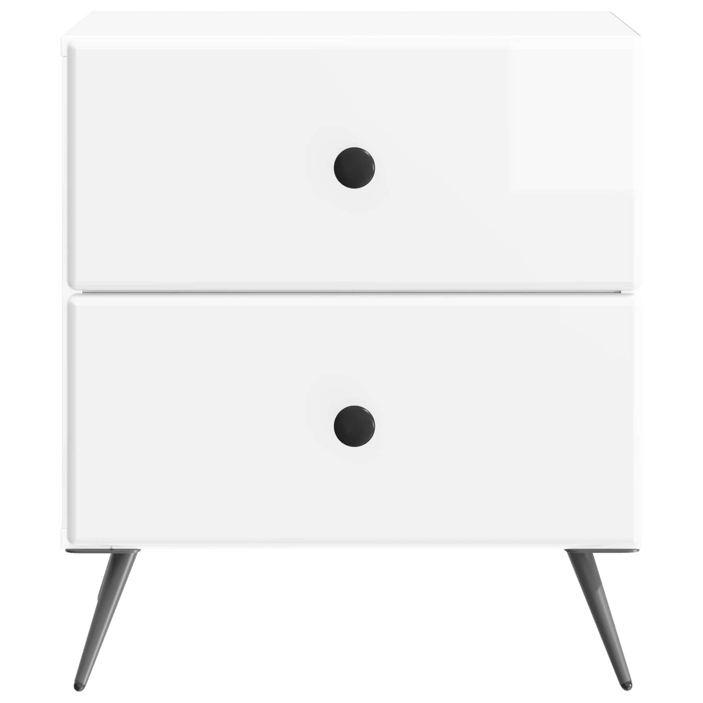 Bedside Cabinet High Gloss White 43 x 34.5 x 47.5 cm