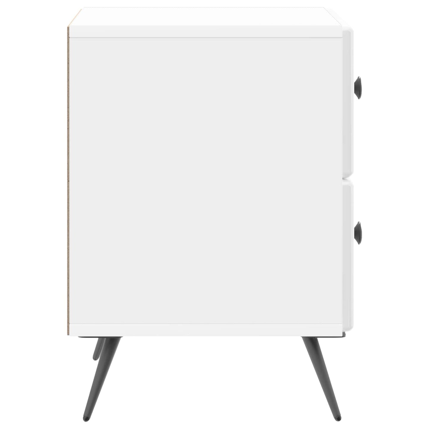 Bedside Cabinet High Gloss White 43 x 34.5 x 47.5 cm