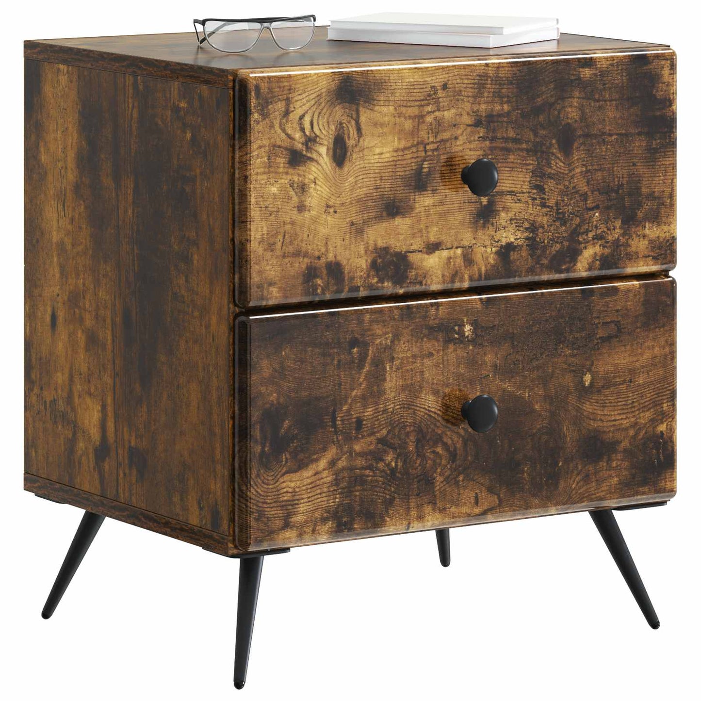 Bedside Cabinet Smoked Oak 43 x 34.5 x 47.5 cm Engineered Wood