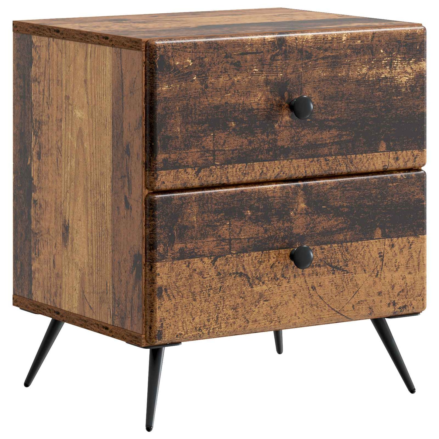 Bedside Cabinet with Drawer 2 pcs Old Wood 43 x 34.5 x 47.5 cm
