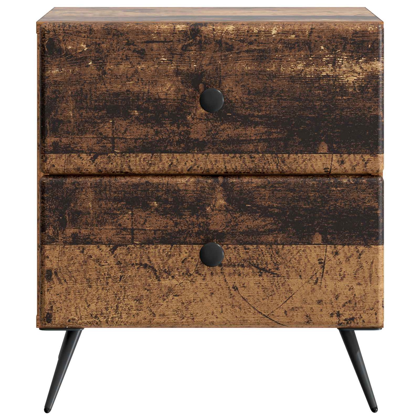 Bedside Cabinet with Drawer 2 pcs Old Wood 43 x 34.5 x 47.5 cm