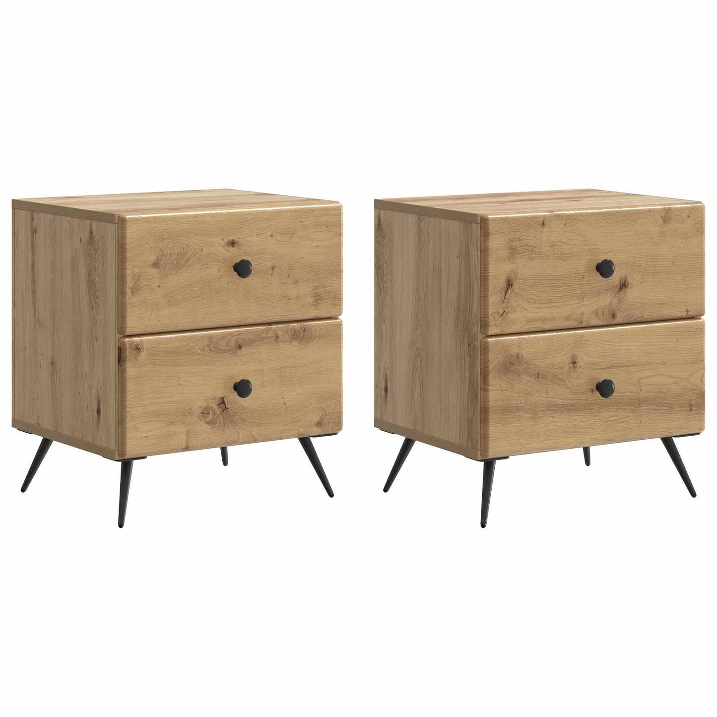 Bedside Cabinet 2 pcs Artisan Oak 43 x 34.5 x 47.5 cm