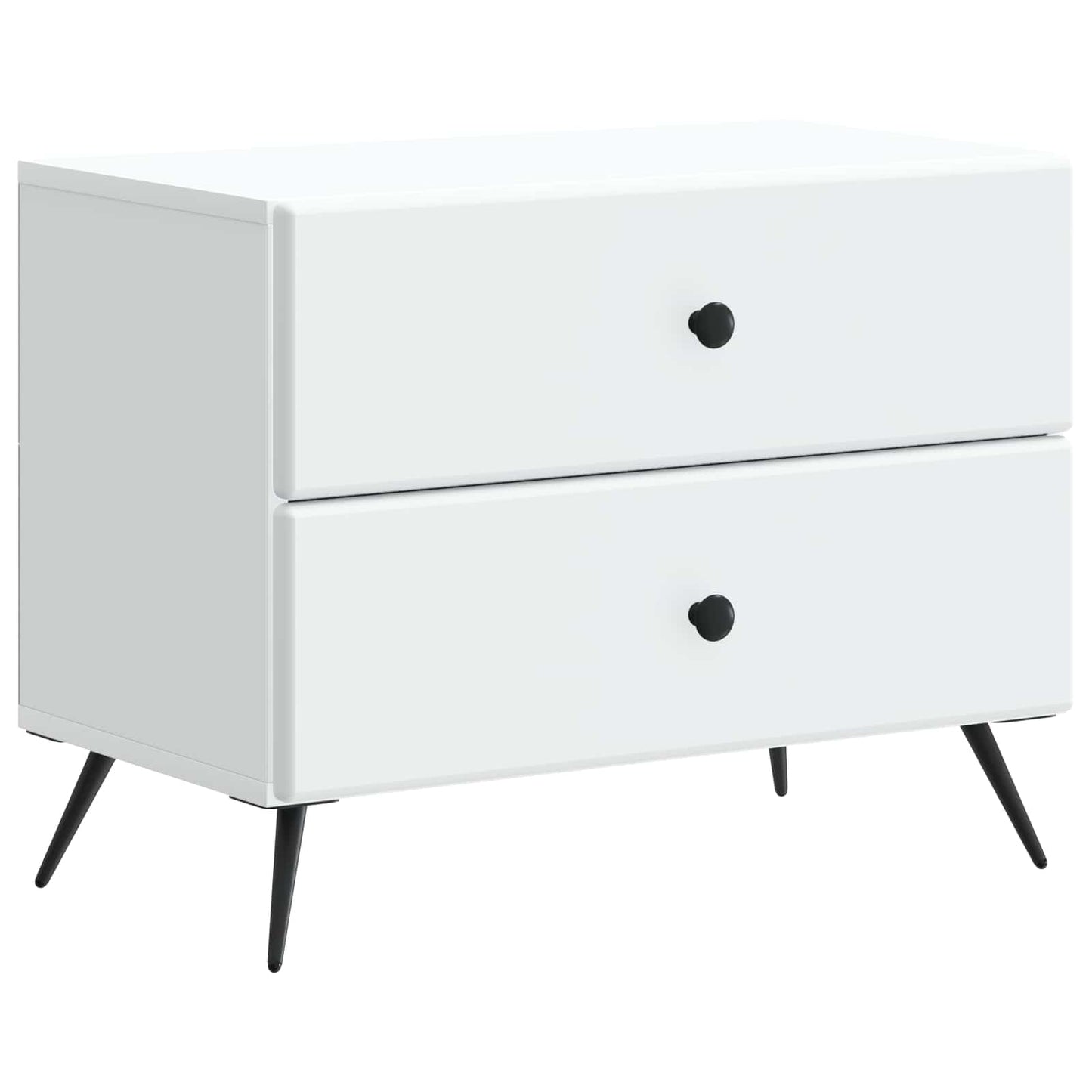 Bedside Cabinet White 62 x 34.5 x 47.5 cm Engineered Wood
