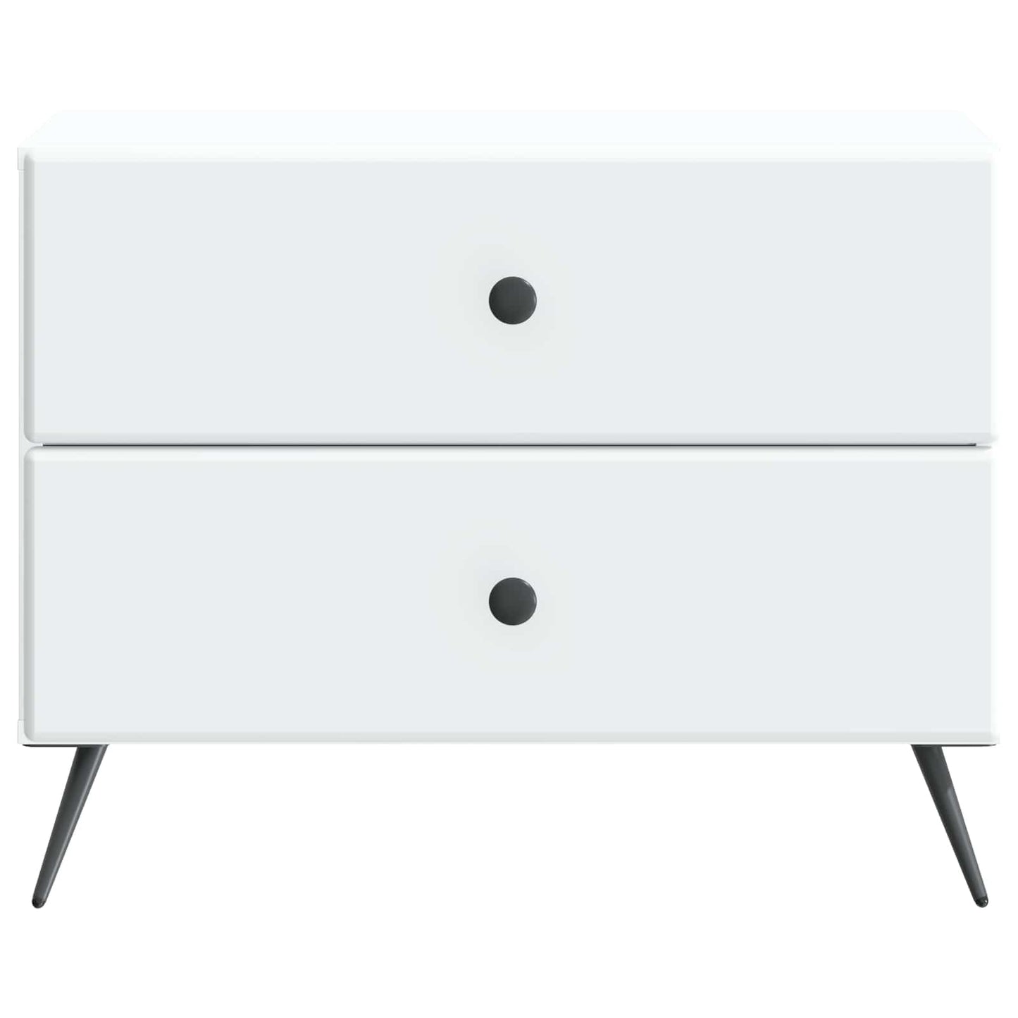 Bedside Cabinet White 62 x 34.5 x 47.5 cm Engineered Wood