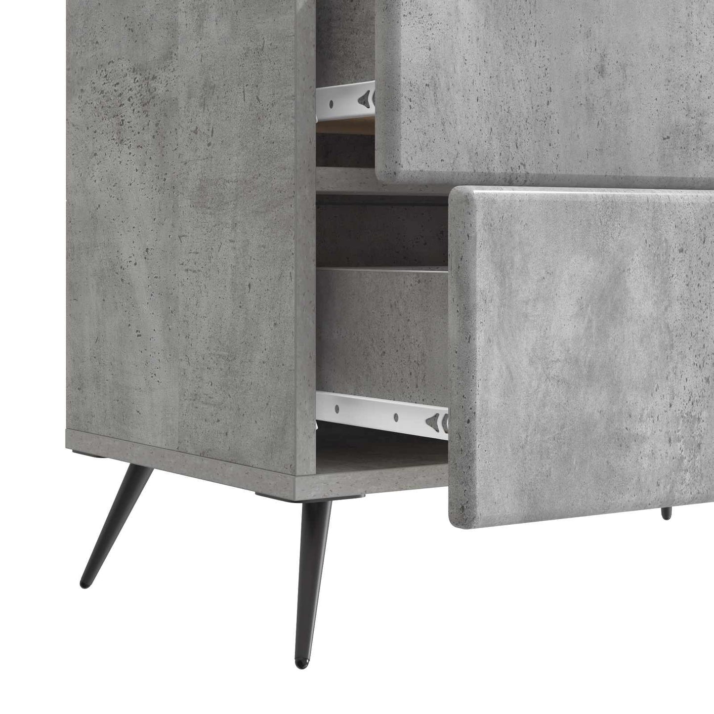 Bedside Cabinet with Drawer Concrete Grey 62 x 34.5 x 47.5 cm