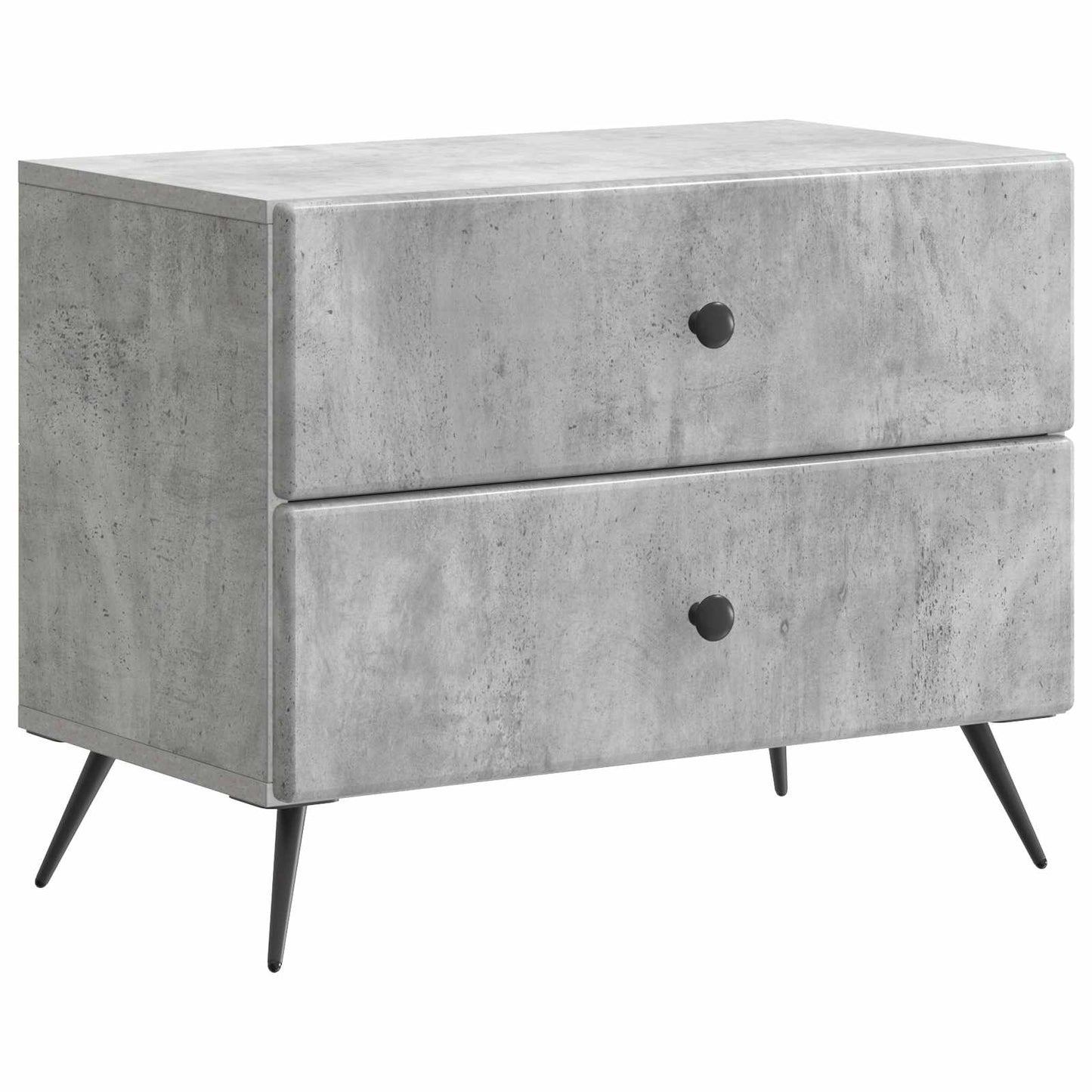 Bedside Cabinet with Drawer Concrete Grey 62 x 34.5 x 47.5 cm