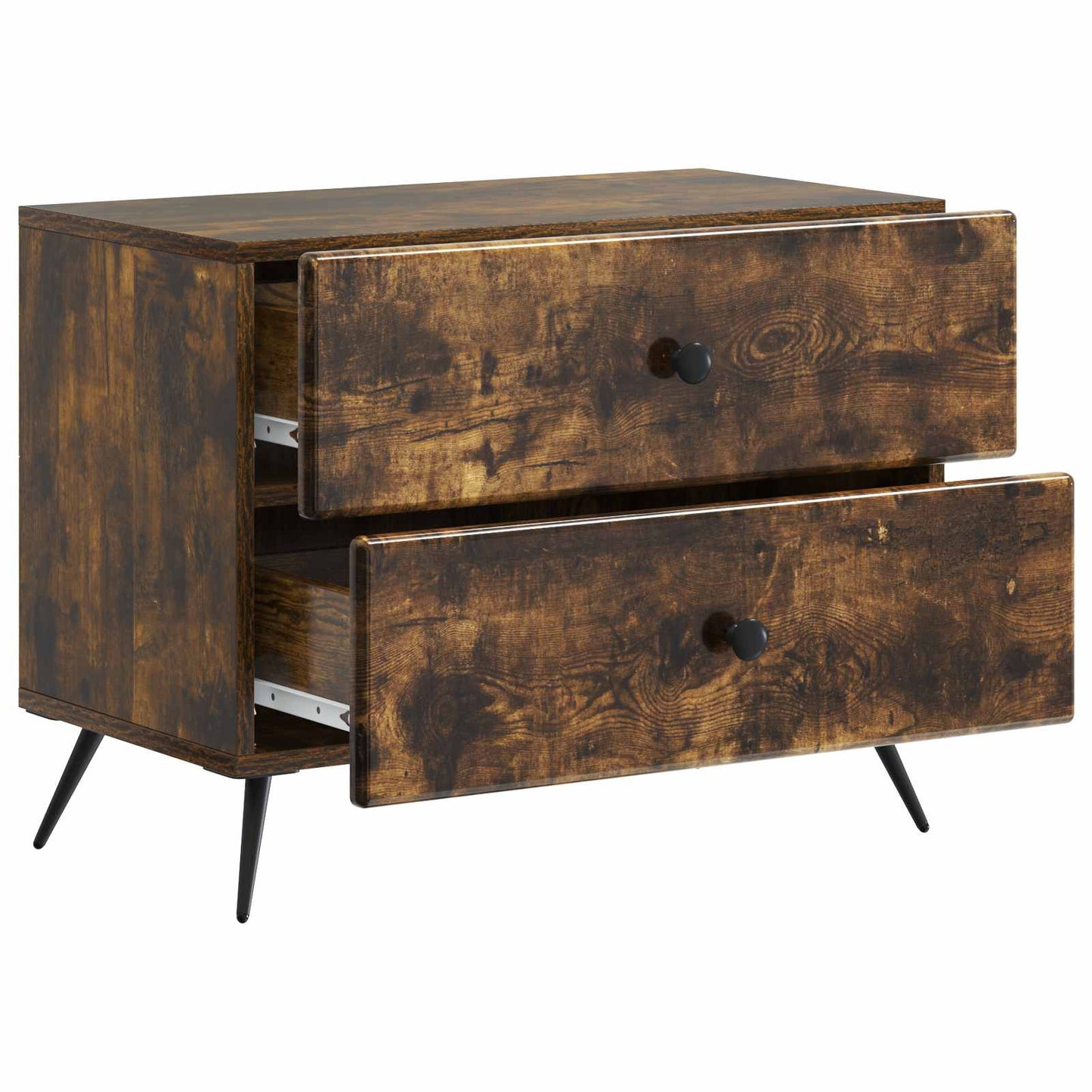 Bedside Cabinet Smoked Oak 62 x 34.5 x 47.5 cm Engineered Wood